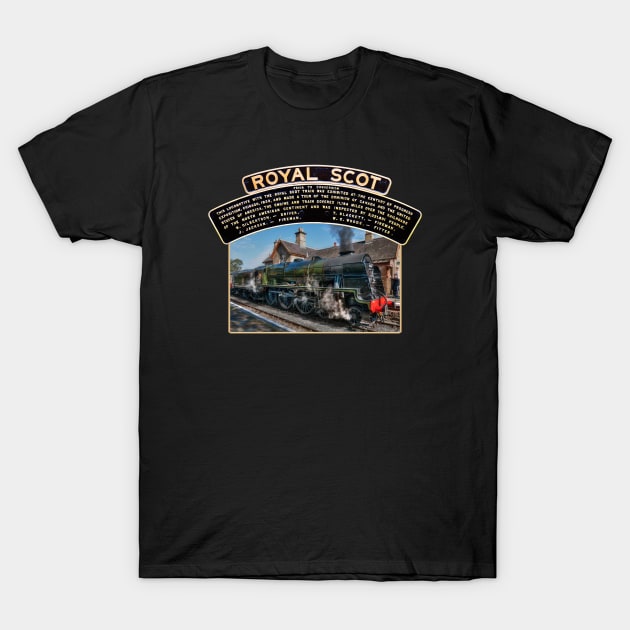 LMS Royal Scot and Nameplate T-Shirt by SteveHClark